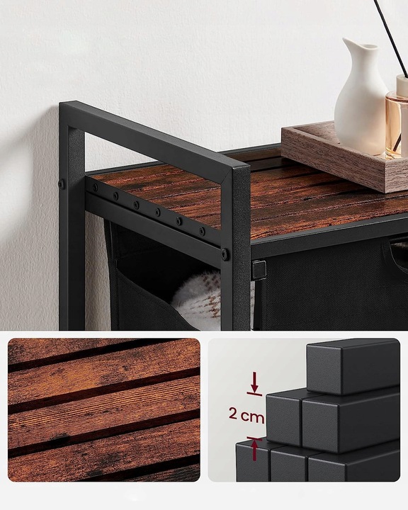 Szafka Łazienkowa KOSZ NA PRANIE z półką LOFT