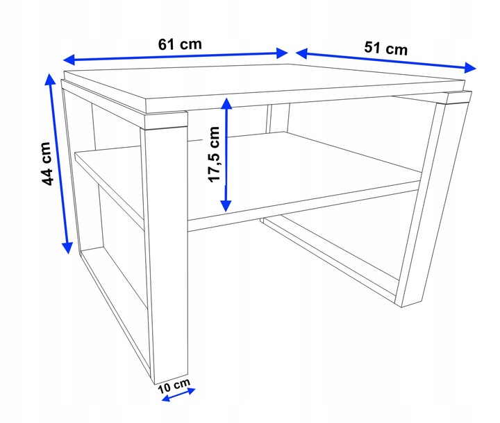 Stolik kawowy ława stół retro loft pokój salon gabinet dąb wotan