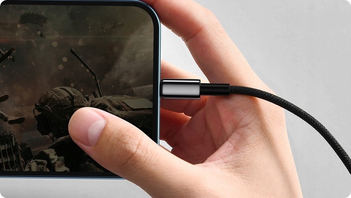 BASEUS MOCNY KABEL USB DO LIGHTNING IPHONE IPAD PRZEWÓD OPLOT 2.4A 2M