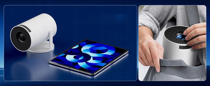 PROJEKTOR RZUTNIK Przenośny Android Smart Mini TV 4K LED Głośnik WIFI