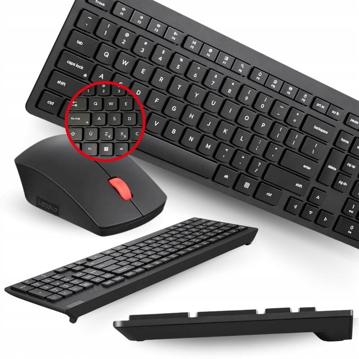 Lenovo Essential Wireless Combo Keyboard & Mouse Gen2 Black US (4X31N50720)