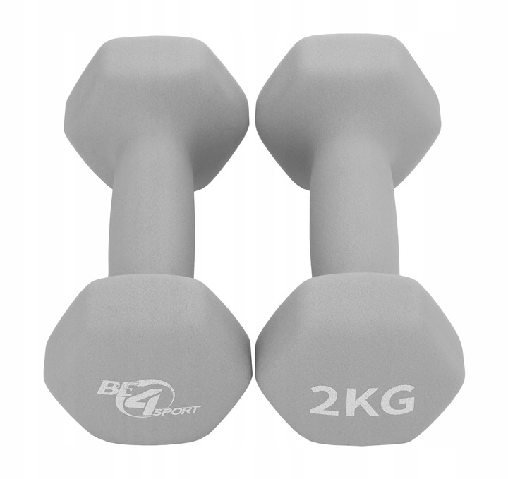 Zestaw Hantli Ciężarki Hantle Neoprenowe Żeliwne do Ćwiczeń 2x 2kg PREZENT