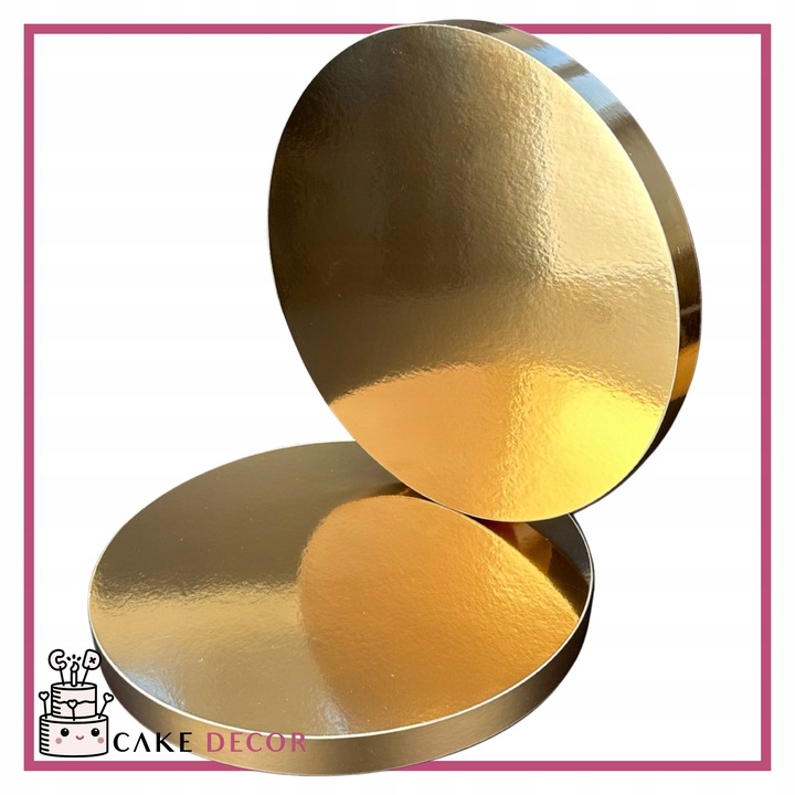 Podkład pod tort STYRODUR ZŁOTY 40 cm TWARDY ZŁOTY BOK Gruby CakeDecor