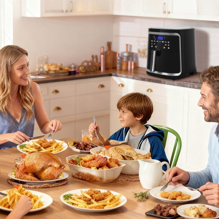Frytkownica Beztłuszczowa XXL Aigostar Cube Air Fryer 1900W 7L