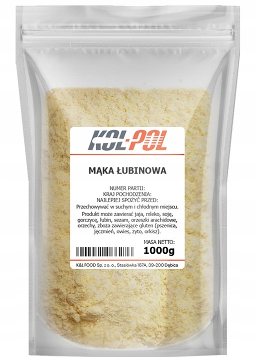 MĄKA ŁUBINOWA 1kg Keto bogata w białko i błonnik na chleb jakość