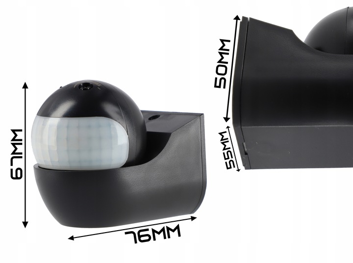 Ścienny czujnik ruchu zmierzchu PIR zewnętrzny LED sensor regulowany