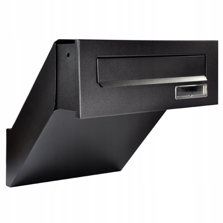 SKRZYNKA NA LISTY PRZELOTOWA DO WMUROWANIA REGULOWANA CZARNY MAT + 3