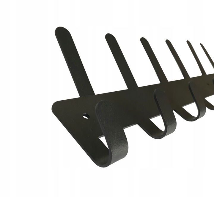 Wieszak ścienny z 17 haczykami uchwyt CZARNY LOFT