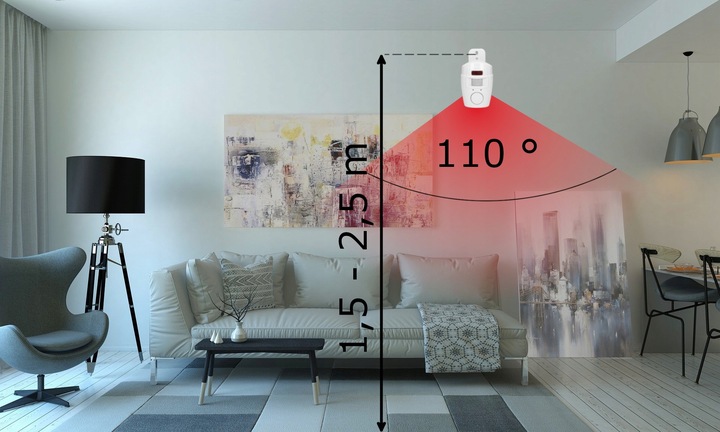 ALARM BEZPRZEWODOWY CZUJNIK RUCHU NA BATERIE SYRENA DO DOMU GARAŻU 2