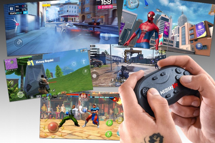 OKULARY GOOGLE VR 3D 360 STOPNI+PILOT BLUETOOT