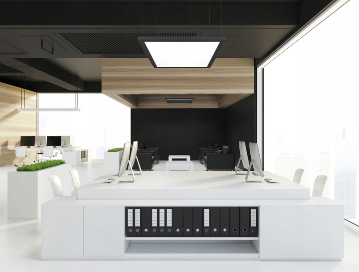 Panel LED natynkowy 60W czarny 60x60cm Plafon lampa sufitowa kwadrat