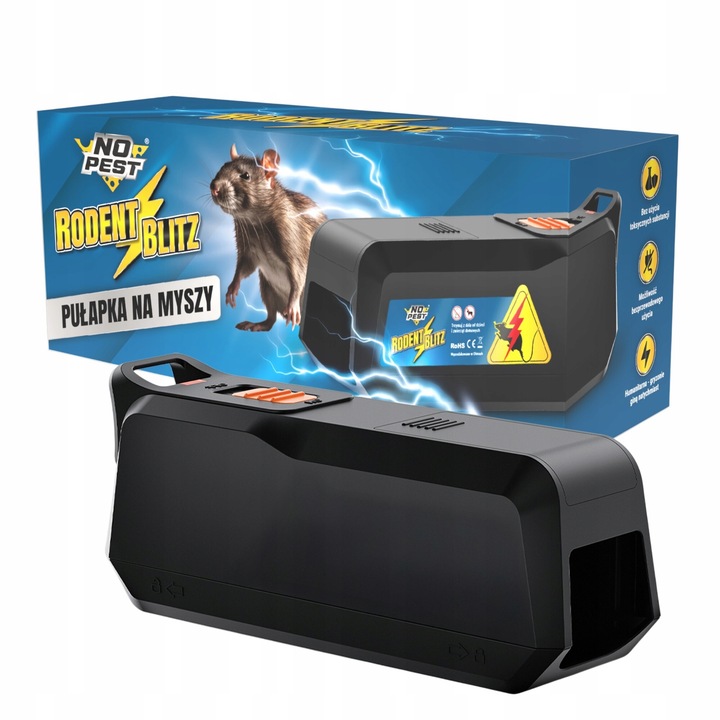 ELEKTRYCZNA PUŁAPKA NA MYSZY SZCZURY NO PEST ŁAPKA RAŻĄCA HUMANITARNA
