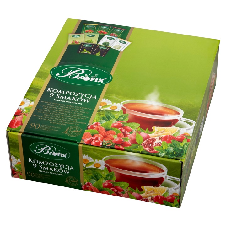 Zestaw herbat w kopertach Bifix 9 smaków 450szt 2g