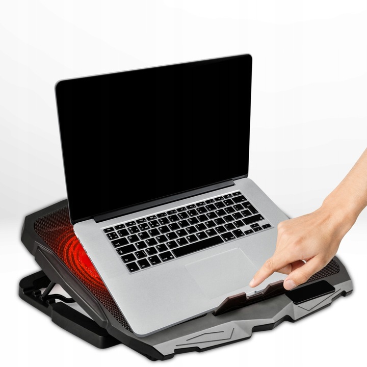 PODSTAWKA CHŁODZĄCA POD LAPTOPA WIATRAK DO KOMPUTERA NOTEBOOKA RGB 12-17"