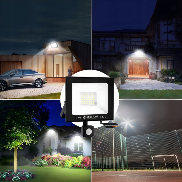 HALOGEN LED Z CZUJNIKIEM RUCHU 10W LAMPA Reflektor Naświetlacz