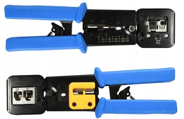 Zaciskarka 6P 8P wtyków przelotowych RJ45 PRASKA