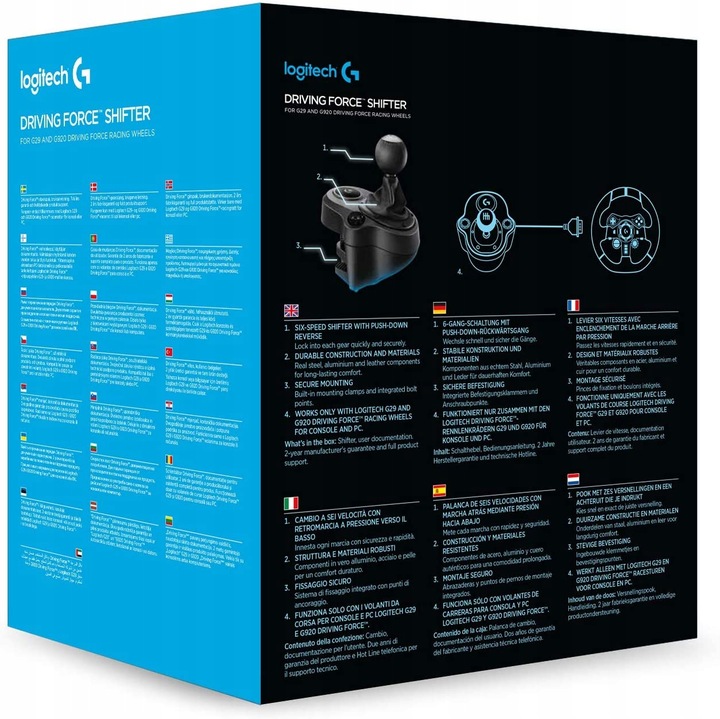 Biegi Logitech Driving Force Shifter G29 G920 G923 Skrzynia 941-000130