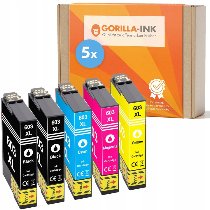 5x Tusz 603 XL do EPSON XP-2100 XP-2105 XP-2155 XP-3100 XP-3155 XP-4155
