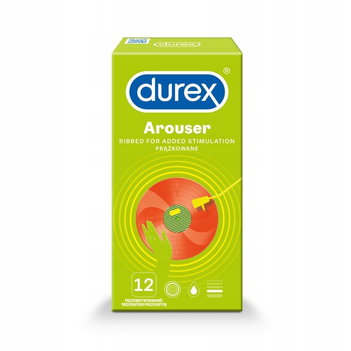 Prezerwatywy Durex Arouser potęgujące orgazm z prążkami 12 szt.