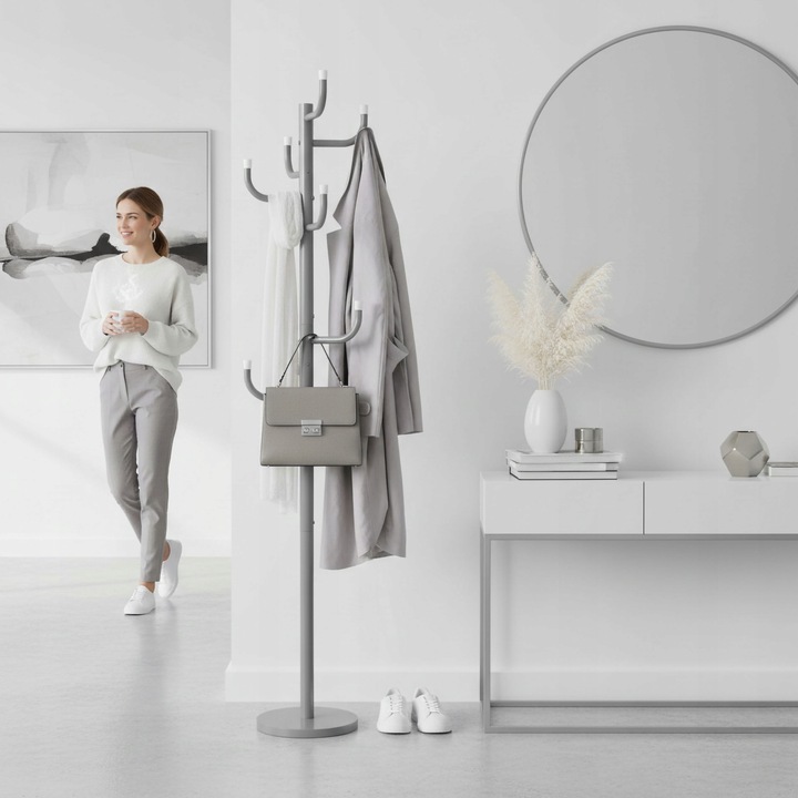 WIESZAK stojący NA UBRANIA kurtki metalowy STOJAK PODŁOGOWY do