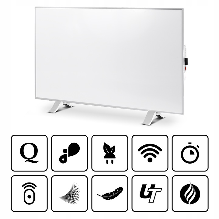 GRZEJNIK ELEKTRYCZNY NA PODCZERWIEŃ PANEL PROMIENNIK WiFi IR 980W + NÓŻKI