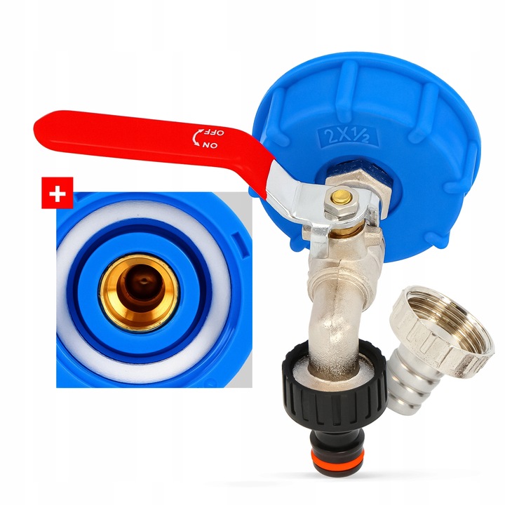 ZAWÓR CZERPALNY KRAN MAUZERA ZBIORNIKA IBC 1000L 3/4x1/2 SZYBKOZŁĄCZE