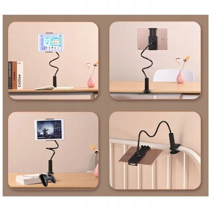 UCHWYT NA TABLET NA TELEFON STOJAK STATYW ELASTYCZNY MOCNY