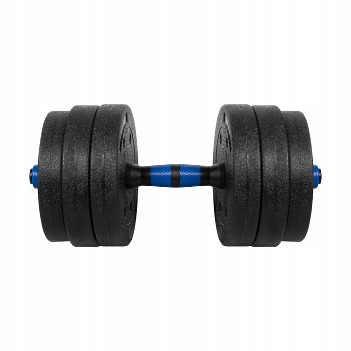 Hantle bitumiczne regulowane zestaw hantli 2x10kg do ćwiczeń ciężarki