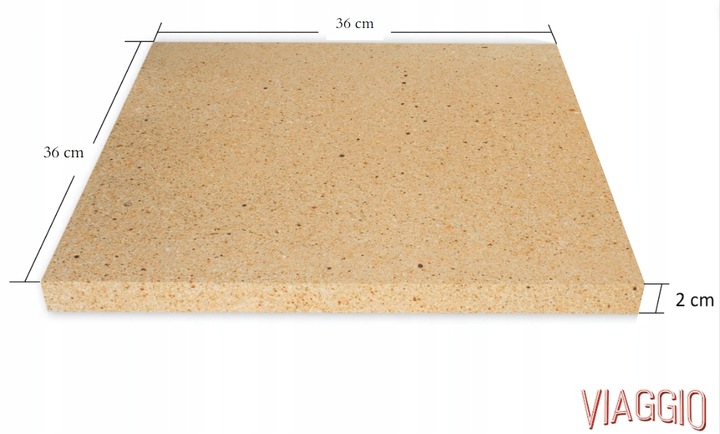 KAMIEŃ DO PIZZY SZAMOTOWY 36x36 VIAGGIO + GRATIS!