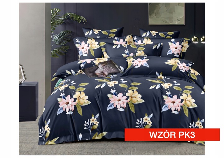POŚCIEL ANTYALERGICZNA SATYNOWA 160x200 i 2x 70x80 KOMPLET 3 CZĘŚCI WZORY