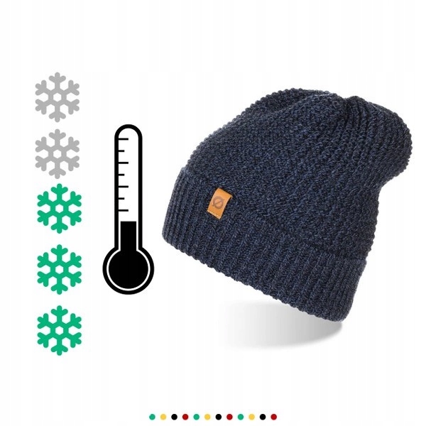 Męska czapka zimowa Brødrene cz14 granatowa 9932