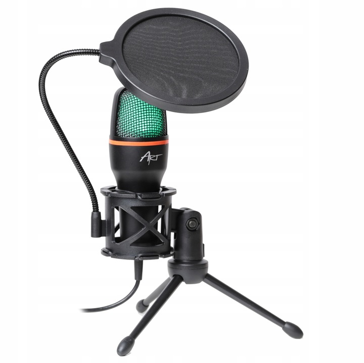 Mikrofon Do Komputera PC POJEMNOŚCIOWY USB LED RGB