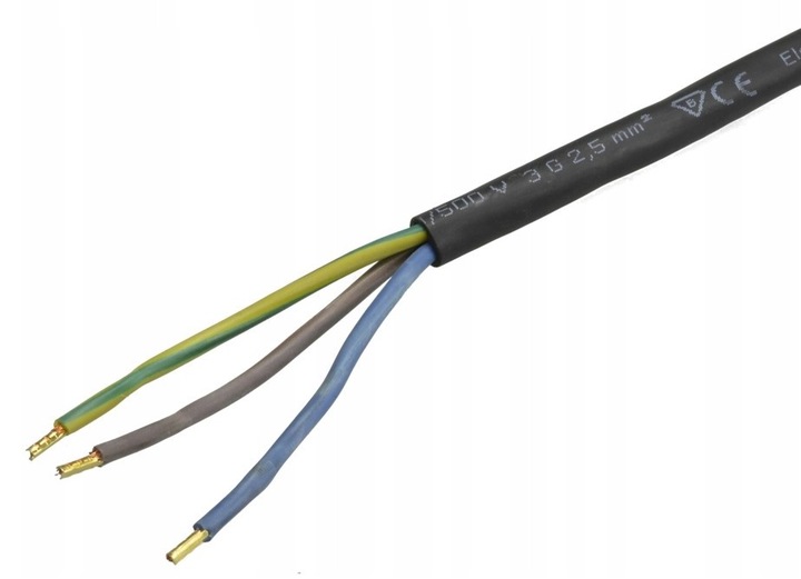 Przewód kabel z wtyczką OW Guma 3x2,5mm2 H05RR-F 3mb
