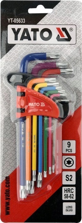 KLUCZE IMBUSOWE IMBUSY TORX T10-T50mm 9 SZT YATO