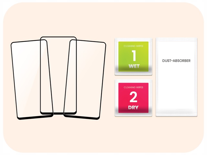 3-PAK Szkło Hartowane do Xiaomi Redmi 12 /13 (na cały ekran, 9H, ochronne)