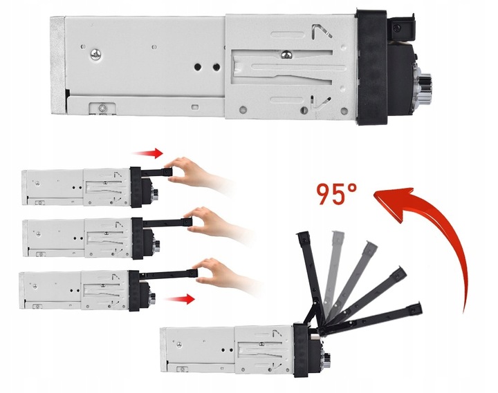 RADIO SAMOCHODOWE 1DIN 7'' BT WYSUWANY EKRAN DOTYKOWY MIRROR LINK