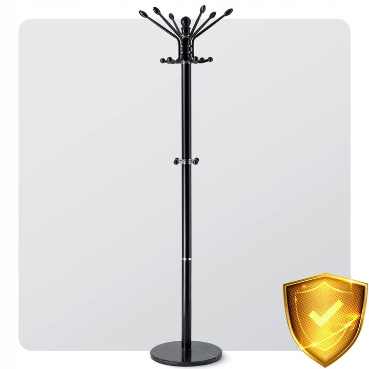 WIESZAK NA UBRANIA STOJĄCY PODŁOGOWY MARMUR CZARNY