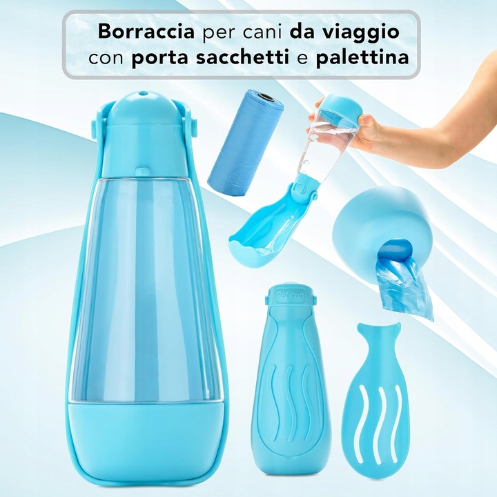 Butelka dla psa na wodę/woreczki/łopatka, 3w1, 420ml IDEALNY PREZENT