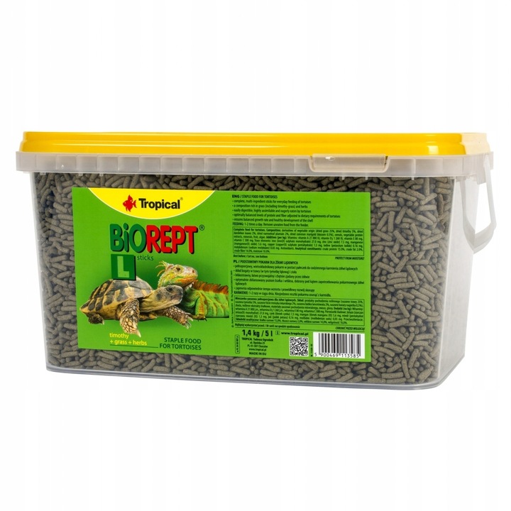 TROPICAL BIOREPT L POKARM DLA ŻÓŁWI LĄDOWYCH 5l 1,4kg