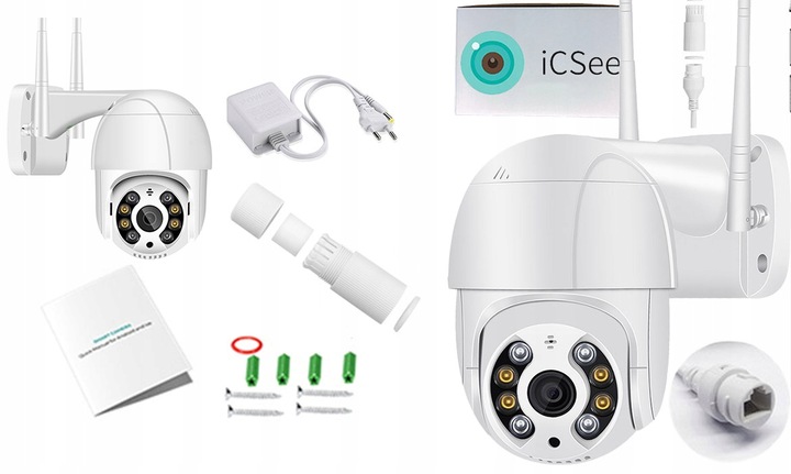 Kamera obrotowa zewnętrzna 4K UHD 8MP WIFI ICSEE