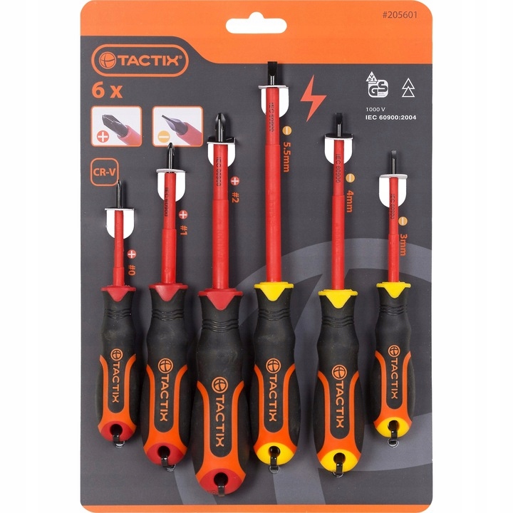 Wkrętaki izolowane śrubokręty VDE GS 1000V 6 szt. IEC 60900:2004