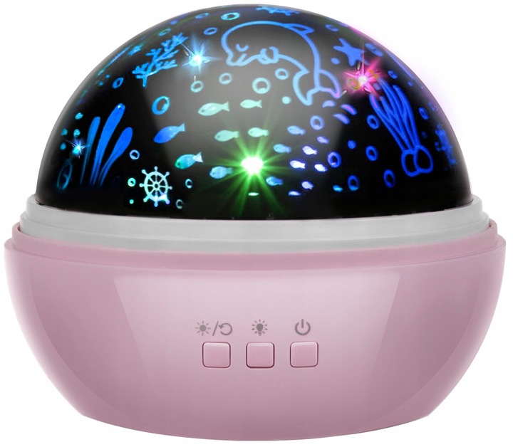 Lampka Nocna 2w1 Projektor Nieba Gwiazd Obrotowa