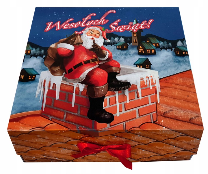 50 SZT - 1 SZT 15,85 ZŁ NETTO PUDEŁKO PREZENTOWE 34x35x13 CM MIKOŁAJ 1614