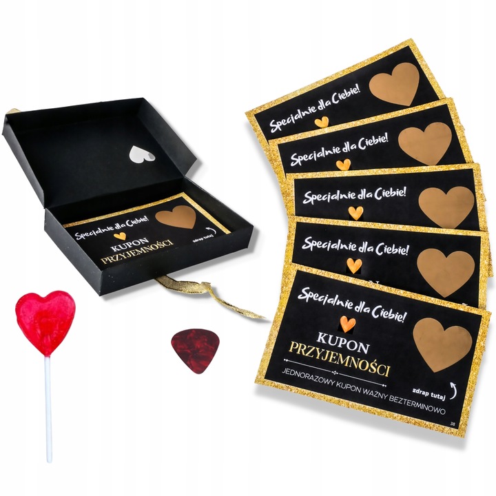KUPONY PRZYJEMNOŚCI ZDRAPKI 12 sztuk DLA CHŁOPAKA DZIEWCZYNY WALENTYNKI
