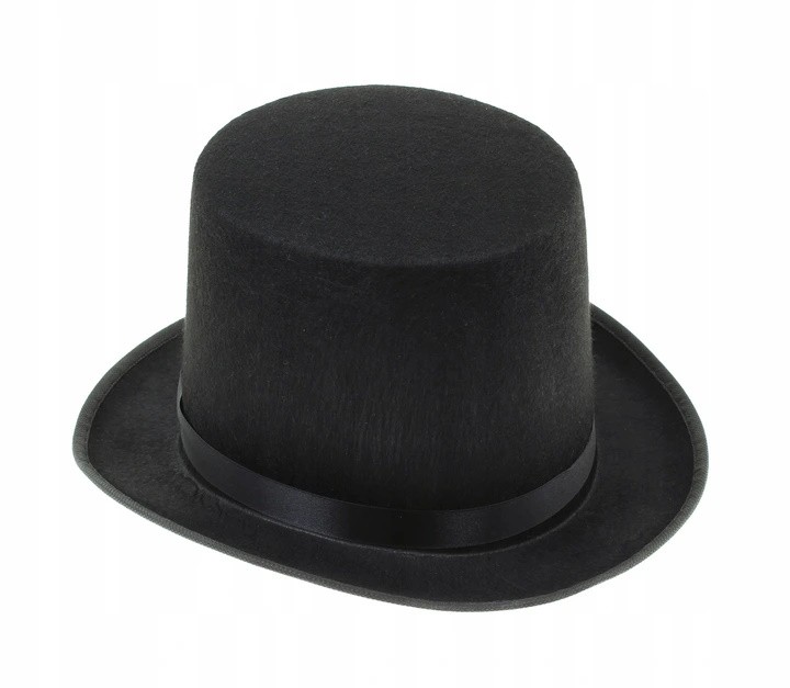 Kapelusz CYLINDER Maga magika czarny + różdżka Czarodziej Magik