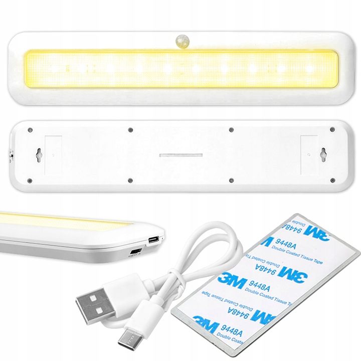 Lampka z Czujnikiem Ruchu Zmierzchu Lampa Podszafkowa Diody LED Magnes