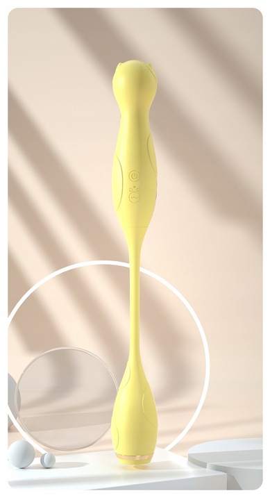 JAJECZKO WIBRUJĄCE ZE STYMULATOREM ŁECHTACZKI