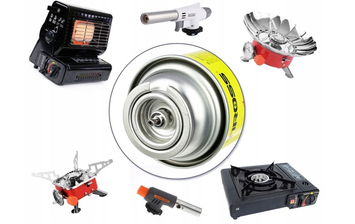 Palnik Lutownica gazowa opalarka palnik 360° + 6 x GAZ KARTUSZ