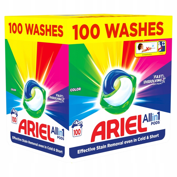 Ariel All-in-1 PODS Kapsułki do prania Color Clean 100 prań