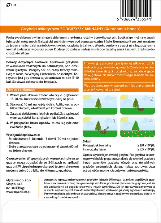 PODGRZYBEK BRUNATNY zagęszczona żywa grzybnia